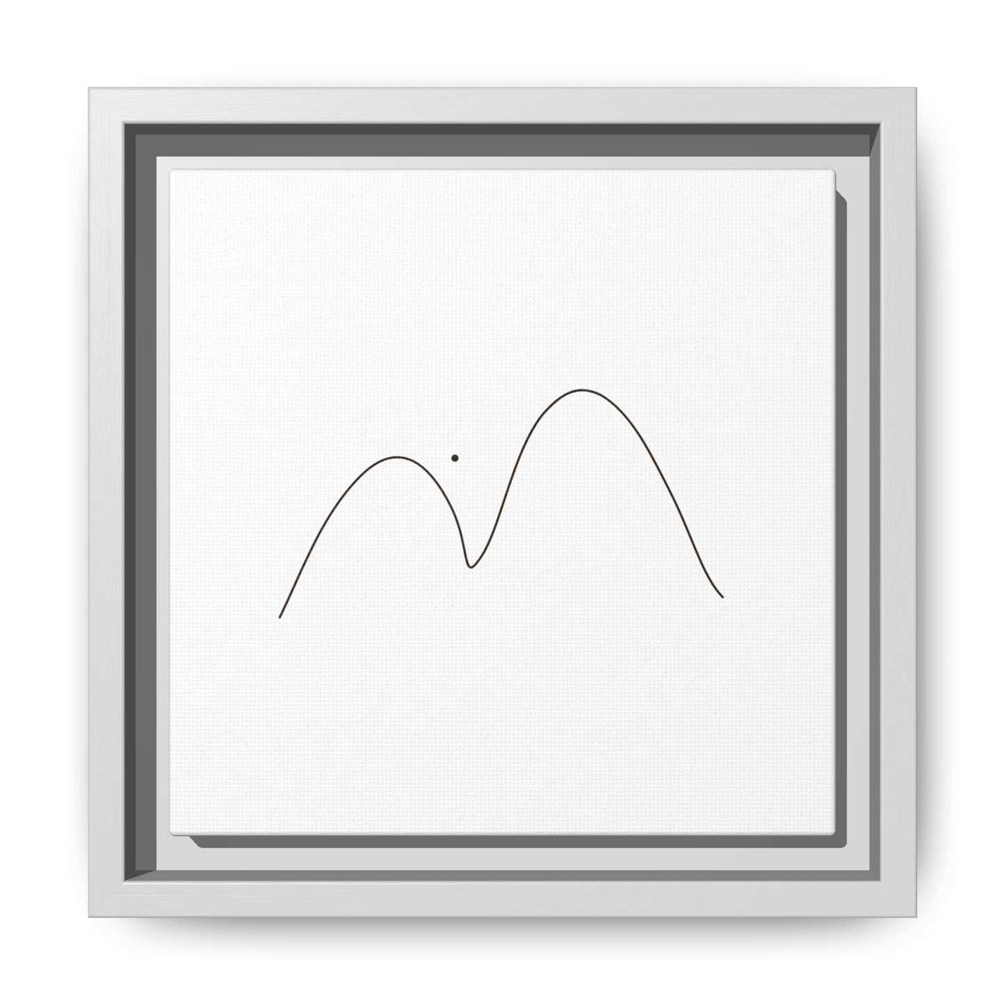 Minimal Line Mountains Matte Canvas Framed