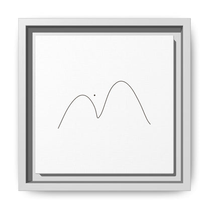 Minimal Line Mountains Matte Canvas Framed