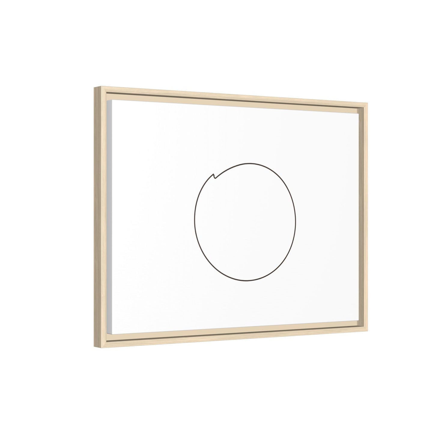 Minimal Circle Line Matte Canvas Framed | Modern Abstract Wall Art
