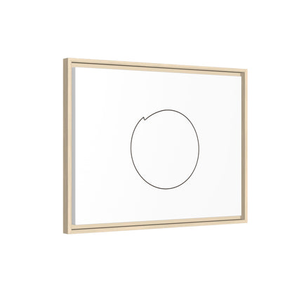 Minimal Circle Line Matte Canvas Framed | Modern Abstract Wall Art
