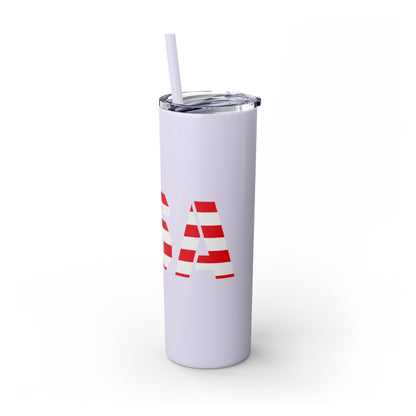 Skinny Tumbler — USA Flag 20oz Straw Tumbler (Patriotic Travel Cup)