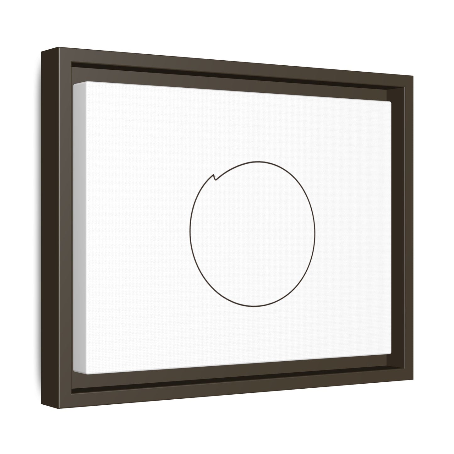 Minimal Circle Line Matte Canvas Framed | Modern Abstract Wall Art
