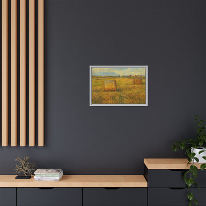 Framed Matte Canvas Wall Art - Rustic Farm Landscape, Country Decor, Home Gallery, Gift for Nature Lovers, Housewarming Decor - TRV