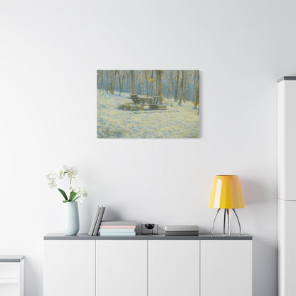 Winter Serenity Canvas Wall Art, Cozy Living Room Decor, Nature Landscape Print, Gift for Art Lovers, Home Decor, Seasonal Artwork - TRV