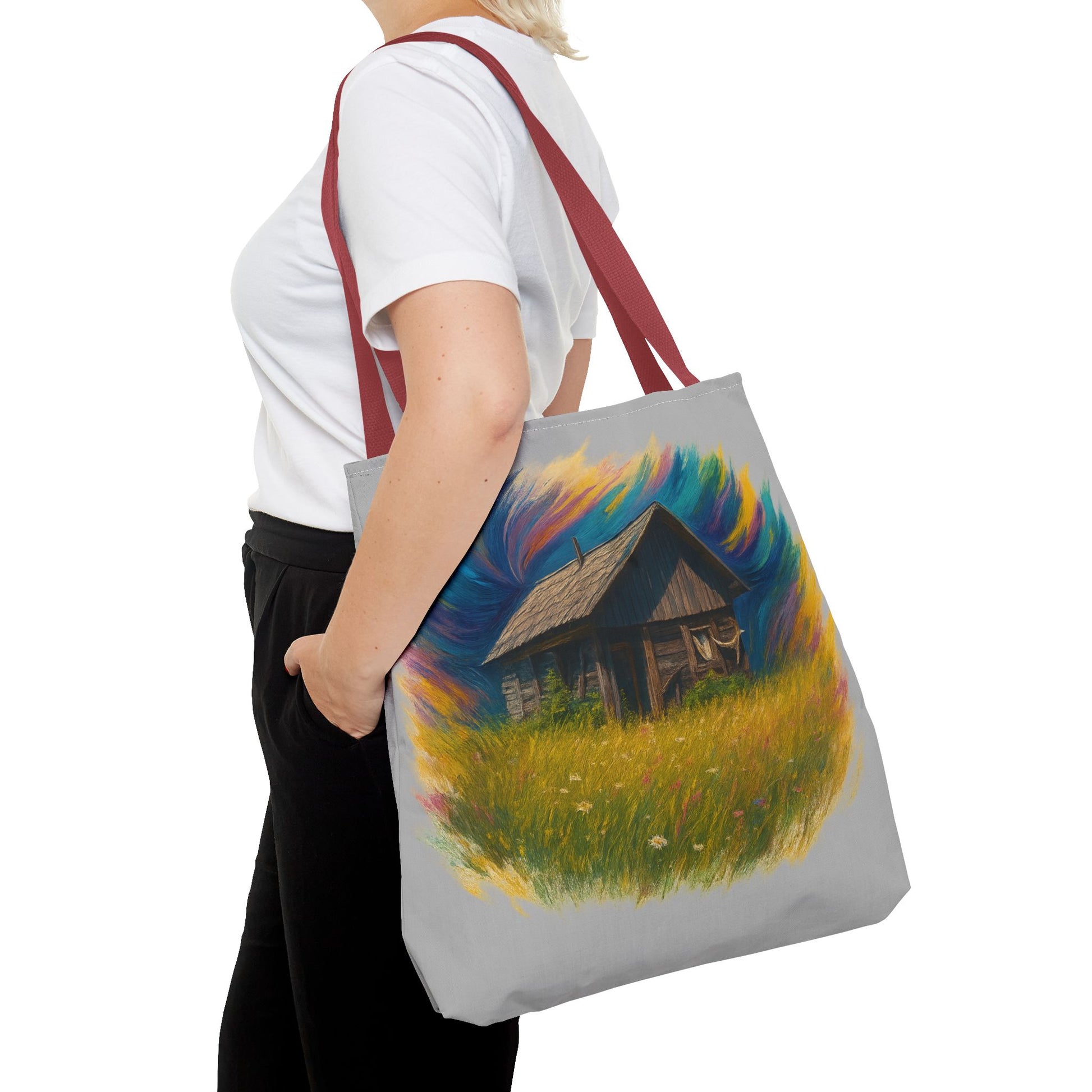 Rustic Charm Tote Bag | Boho Bag | Eco-Friendly Custom Design | Nature Lover Gift | Canvas Purse | Casual Carryall - TRV