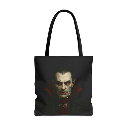 Vampire Haunted Tote Bag, Spooky Shopping Bag, Halloween Accessory, Gothic Style Handbag, Perfect for Halloween Parties, Unisex Tote - TRV