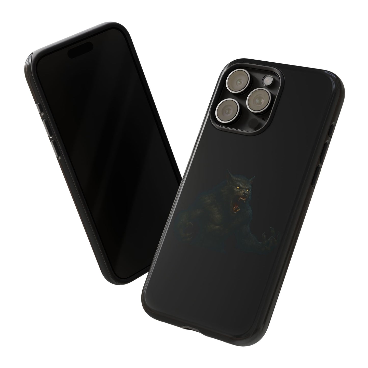 Werewolf Phone Case, Tough Cases, Black Panther Design, Gift for Animal Lovers, Phone Accessories, Fierce Phone Protection - TRV