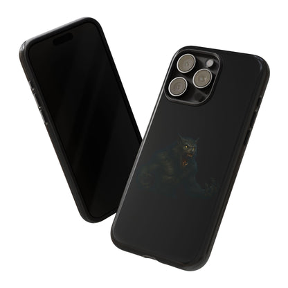Werewolf Phone Case, Tough Cases, Black Panther Design, Gift for Animal Lovers, Phone Accessories, Fierce Phone Protection - TRV