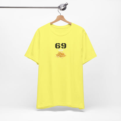 Funny 69 And French Fries Graphic Tee, Casual Humor Shirt, Cute Gift, Stylish Graphic Top, Unisex Quirky T-Shirt, Everyday Wear