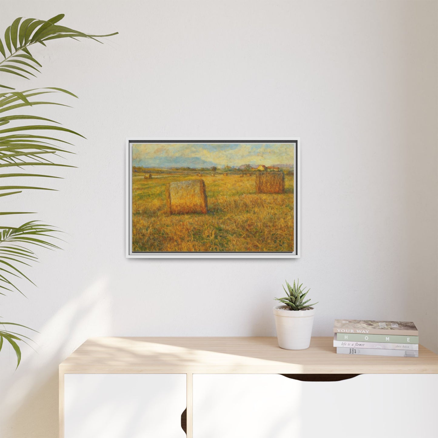 Framed Matte Canvas Wall Art - Rustic Farm Landscape, Country Decor, Home Gallery, Gift for Nature Lovers, Housewarming Decor - TRV