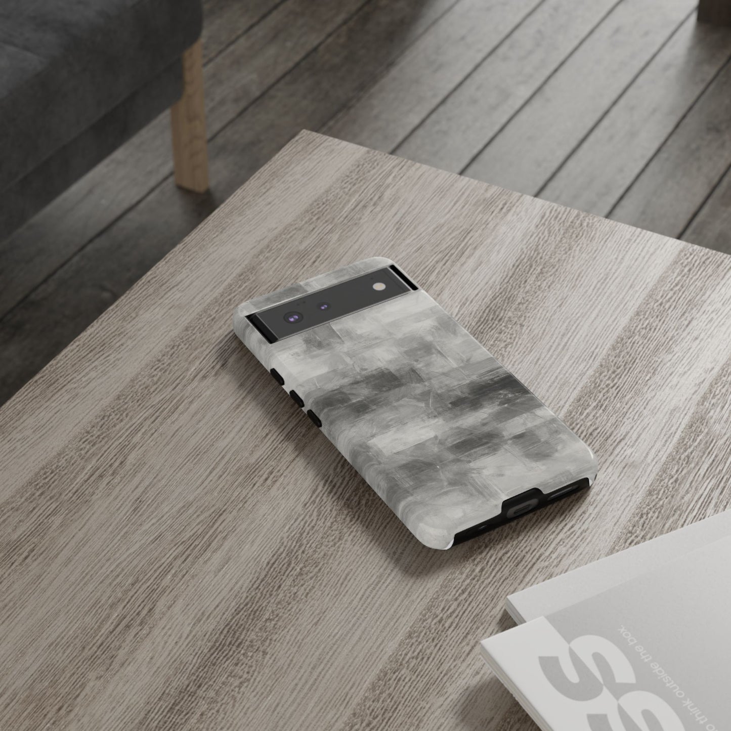 Stylish Phone Case for Tough Protection, Marble Grey Design, Customizable Gift for Her, Unisex Mobile Accessory, Birthday Present, [...] - TRV