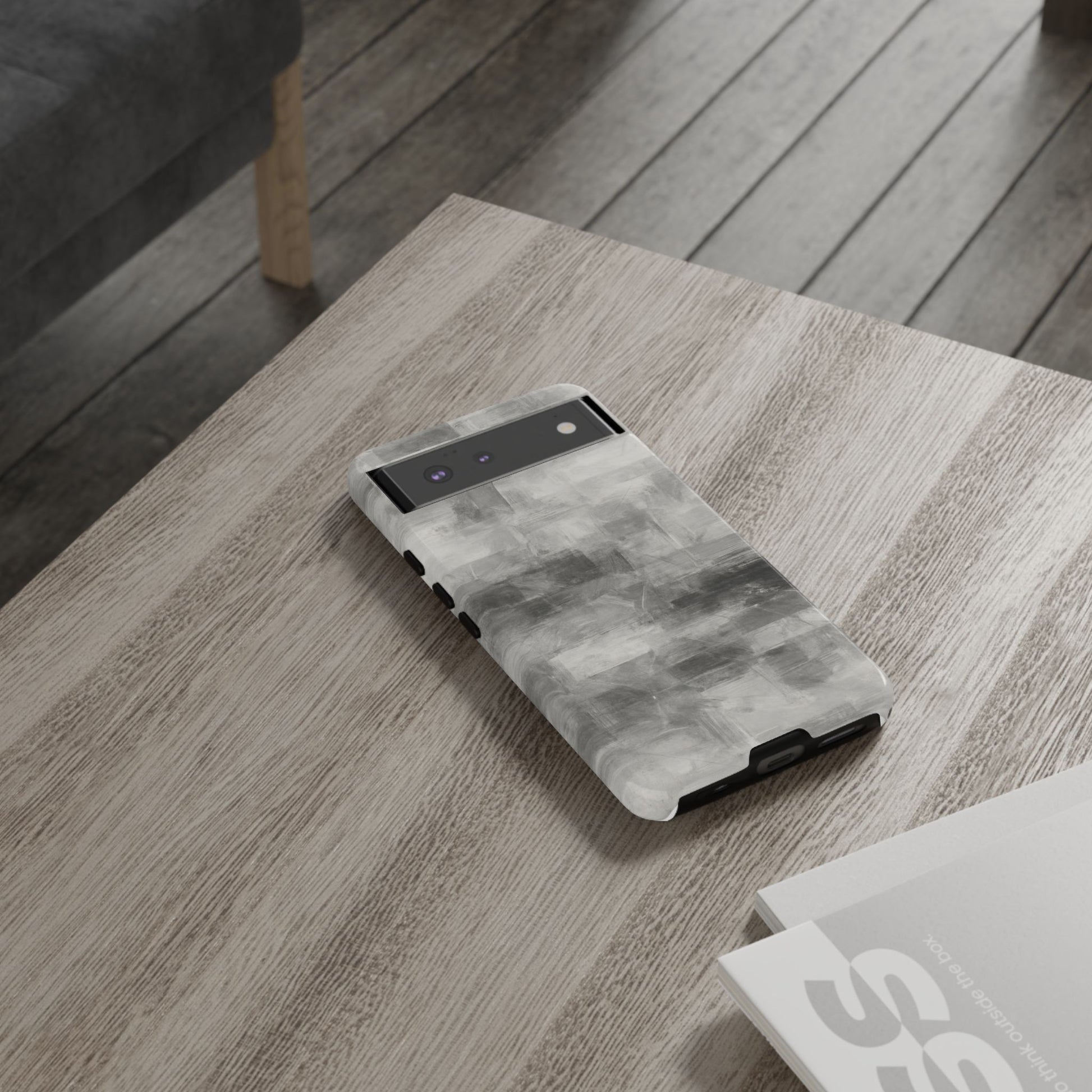 Stylish Phone Case for Tough Protection, Marble Grey Design, Customizable Gift for Her, Unisex Mobile Accessory, Birthday Present, [...] - TRV