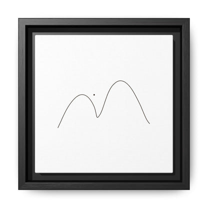 Minimal Line Mountains Matte Canvas Framed