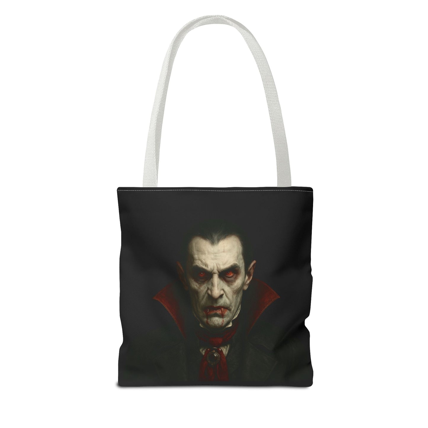 Vampire Haunted Tote Bag, Spooky Shopping Bag, Halloween Accessory, Gothic Style Handbag, Perfect for Halloween Parties, Unisex Tote - TRV
