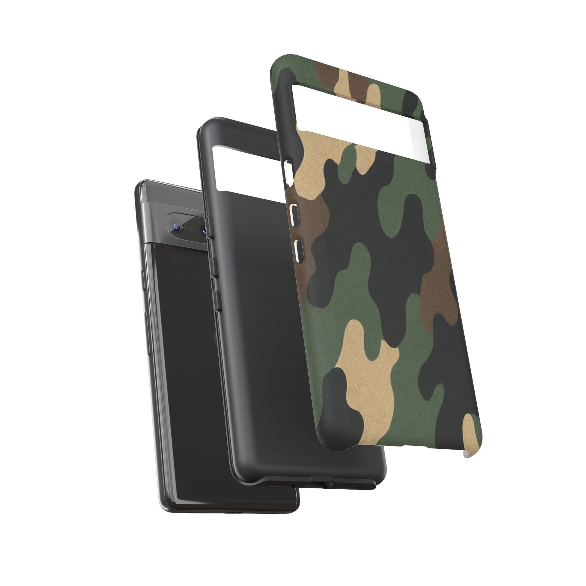 Camouflage Phone Case, Tough Phone Cover, Military Style Accessory, Protective Case for Men, Gifts for Soldiers - TRV