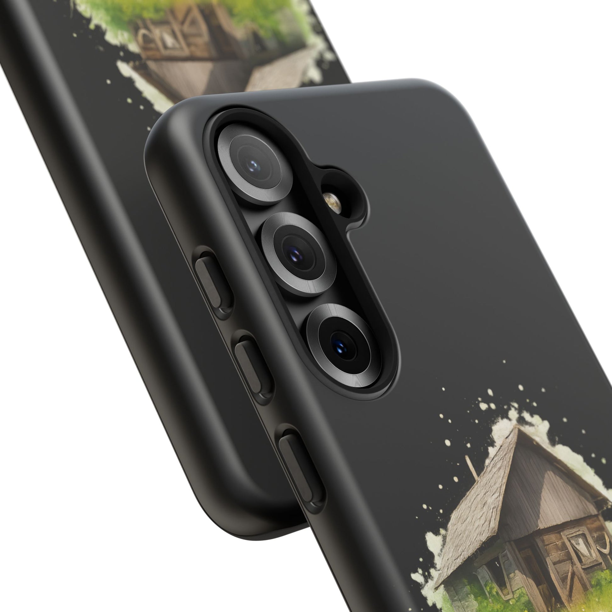 Rustic Farmhouse Phone Case, Cute Cottage Design, Tough Cases for Nature Lovers, Eco-Friendly Gift, Customizable Tech Accessories - TRV
