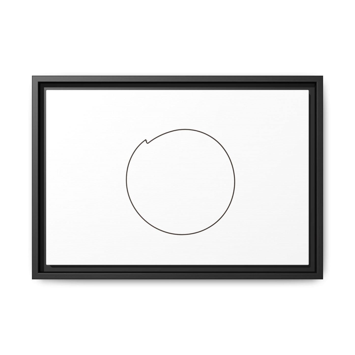 Minimal Circle Line Matte Canvas Framed | Modern Abstract Wall Art