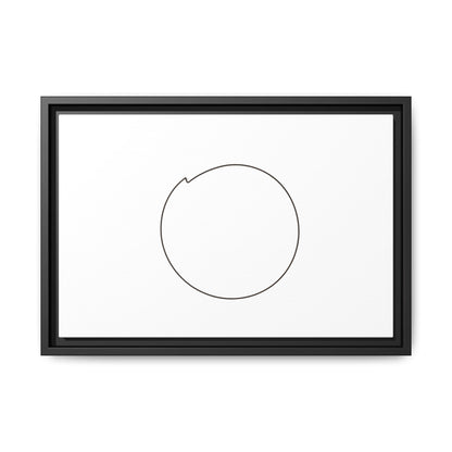 Minimal Circle Line Matte Canvas Framed | Modern Abstract Wall Art