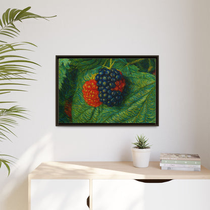 Van Gogh Style Blackberry Canvas Art, Framed Wall Decor, Botanical Print, Summer Home Decor, Gift for Garden Lovers - TRV
