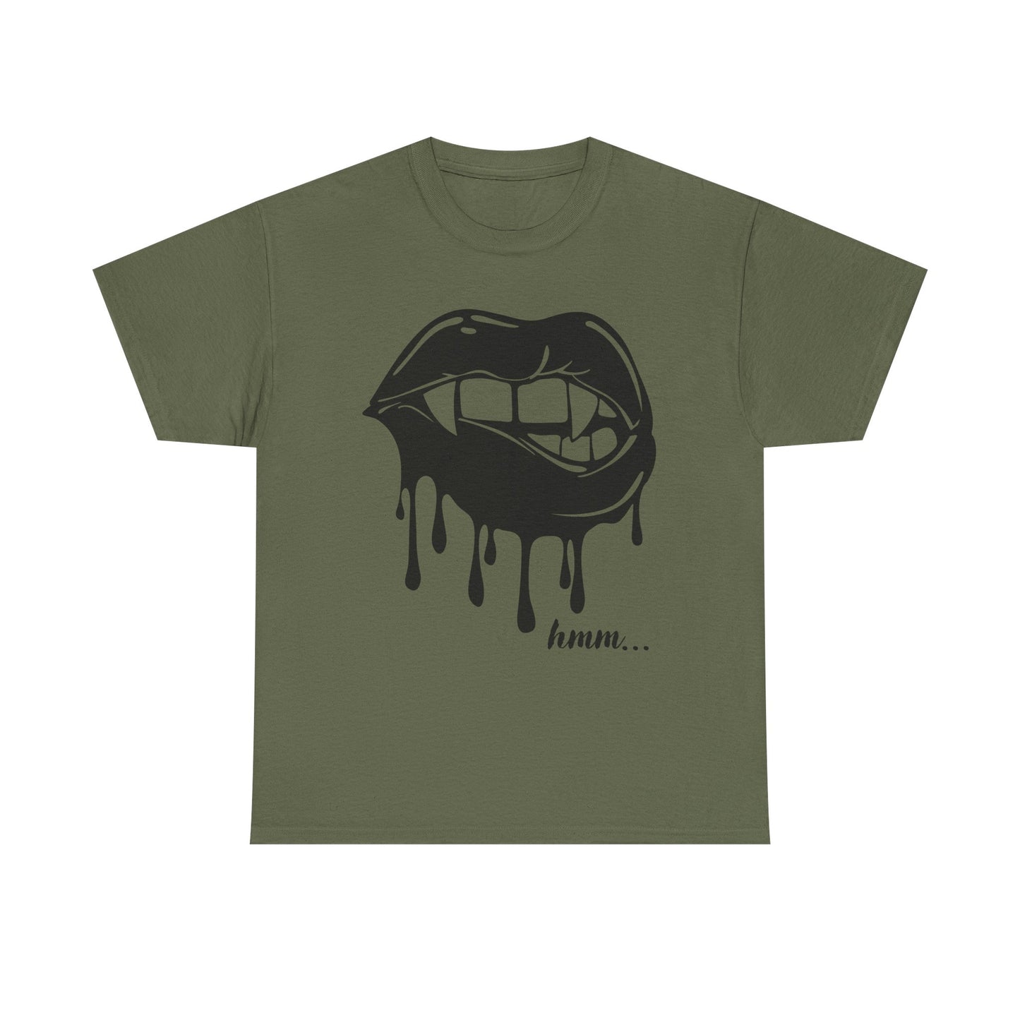 Edgy Graphic Tee - Dripping Lips Design - Unisex Heavy Cotton Tee