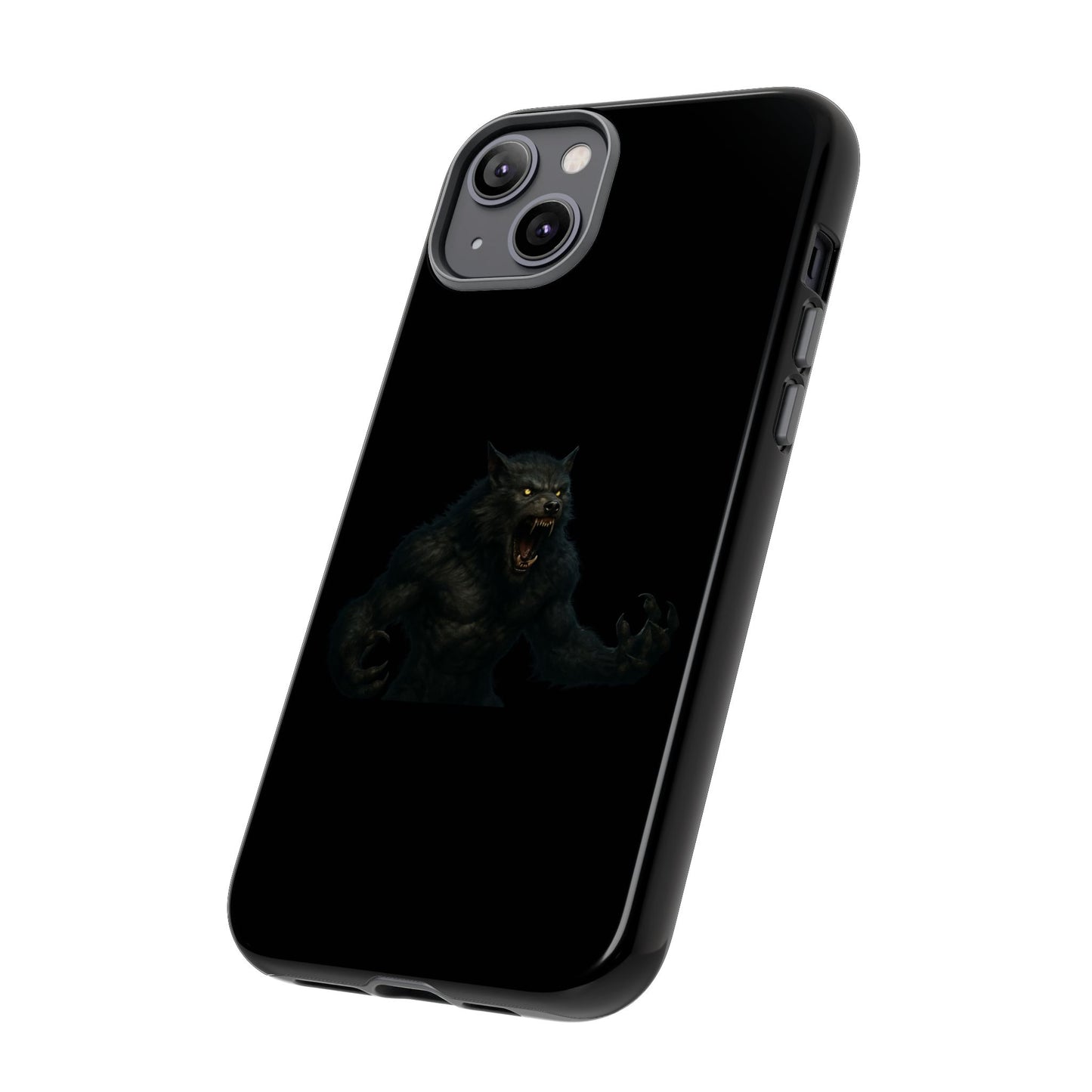 Werewolf Phone Case, Tough Cases, Black Panther Design, Gift for Animal Lovers, Phone Accessories, Fierce Phone Protection - TRV