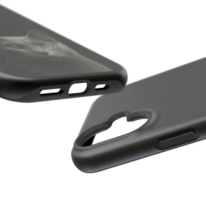 Russian Blue Cat Phone Case — Magnetic Impact-Resistant iPhone Cover