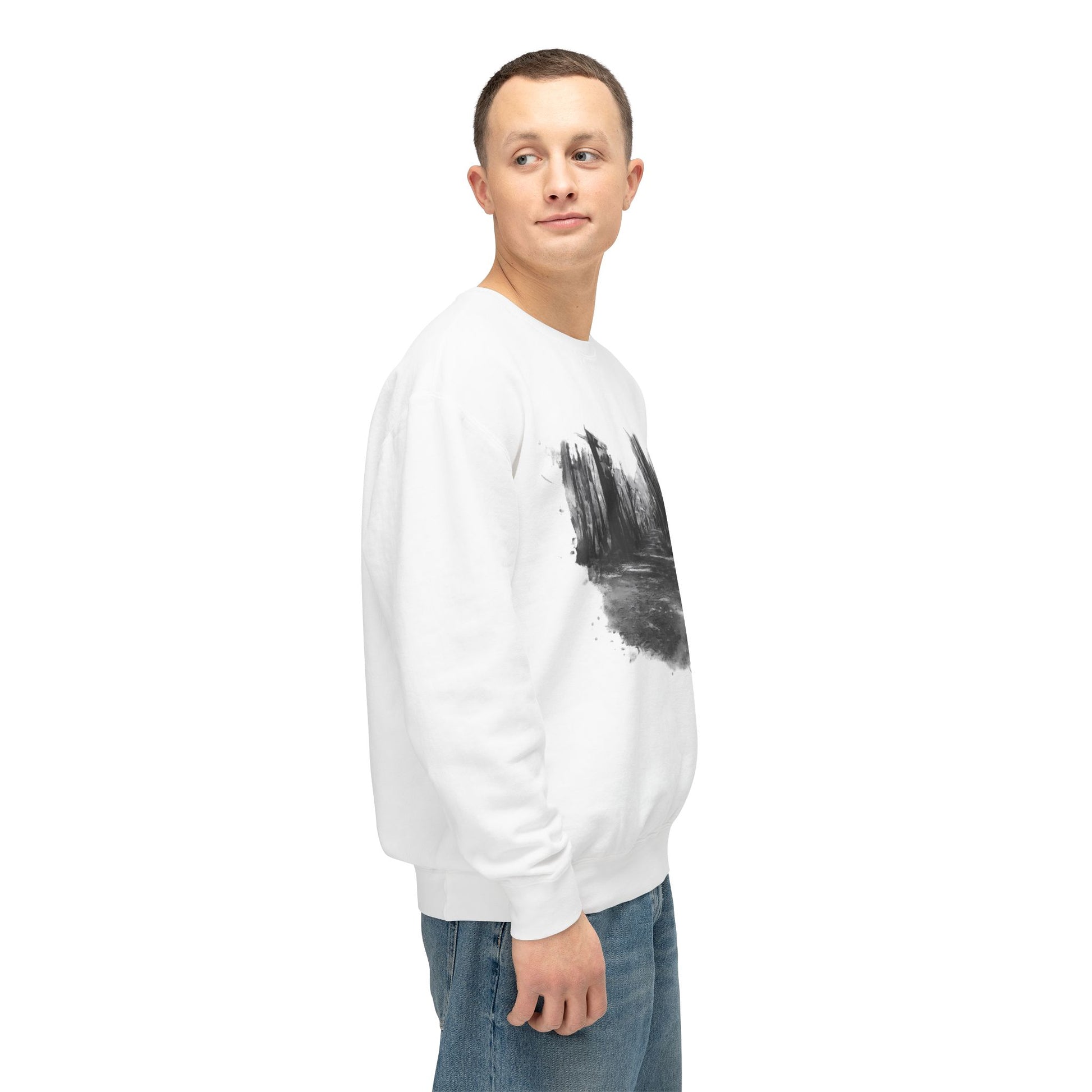 Scenic Minimalist Crewneck Sweatshirt - Cozy Art Tee for Nature Lovers, Gift for Her, Layering Essential, Perfect for Fall, Everyday Wear - TRV