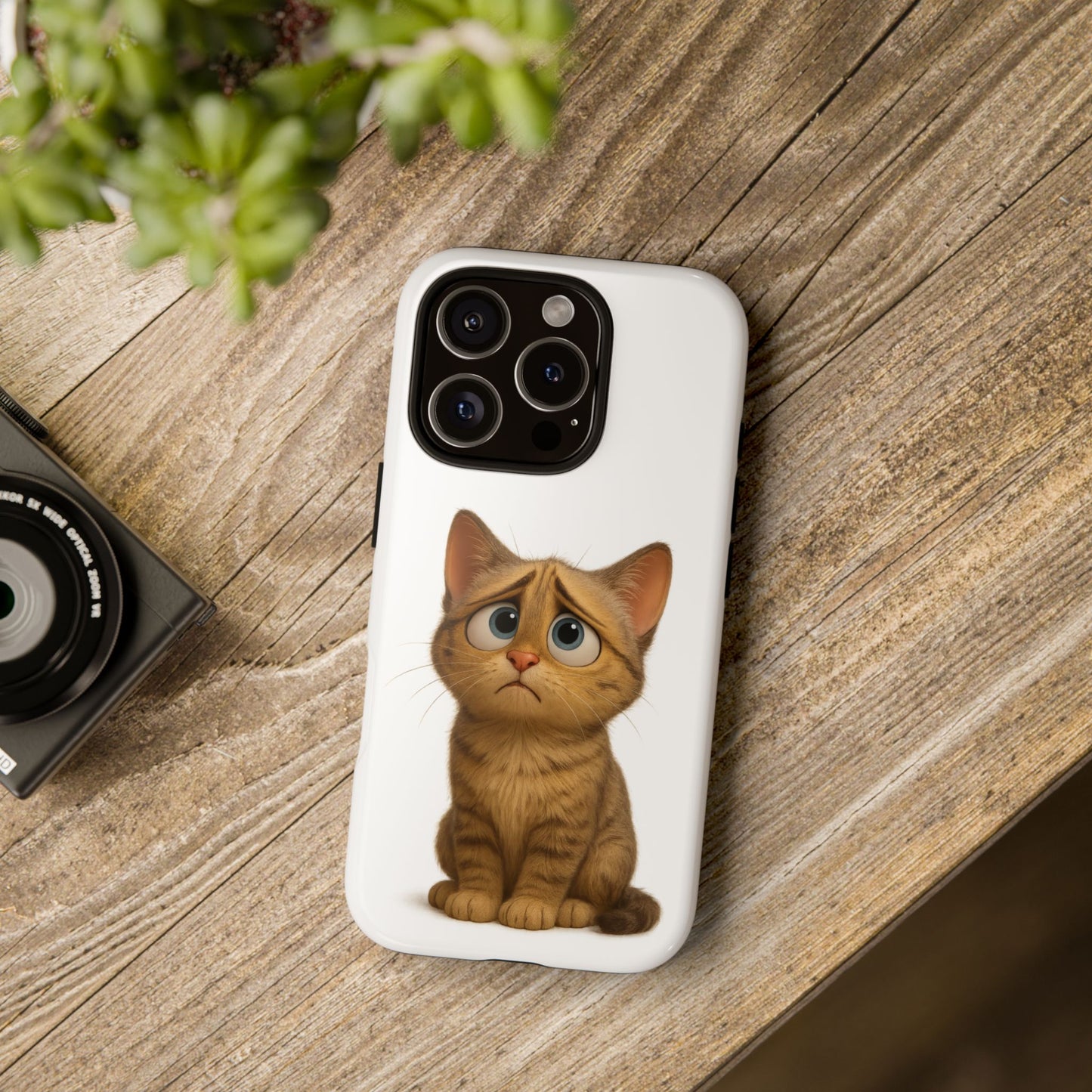 Cute Cat Phone Case, Funny Kitty Case, Animal Lover Gift, Cat Lover Accessory, Unique Cat Design Case, Pet Mom Gift - TRV