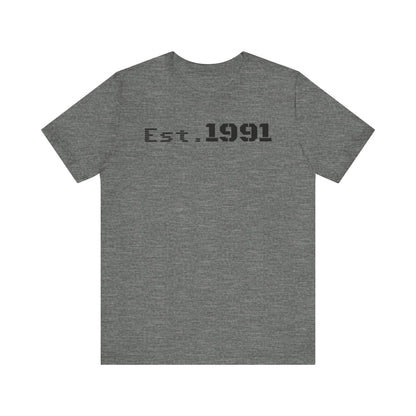 Established 1991 Unisex Jersey Tee | Vintage Anniversary Gift | Casual Wear, Birthday Shirt, Retro Style, Statement Tee, Gift for Him/Her - TRV