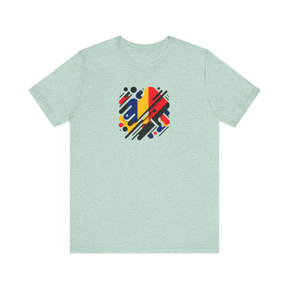 Artistic Heart Unisex Jersey Tee - Vibrant Graphic Tee, Casual Wear, Gift for Art Lovers, Birthday Surprise, Everyday Comfort - TRV
