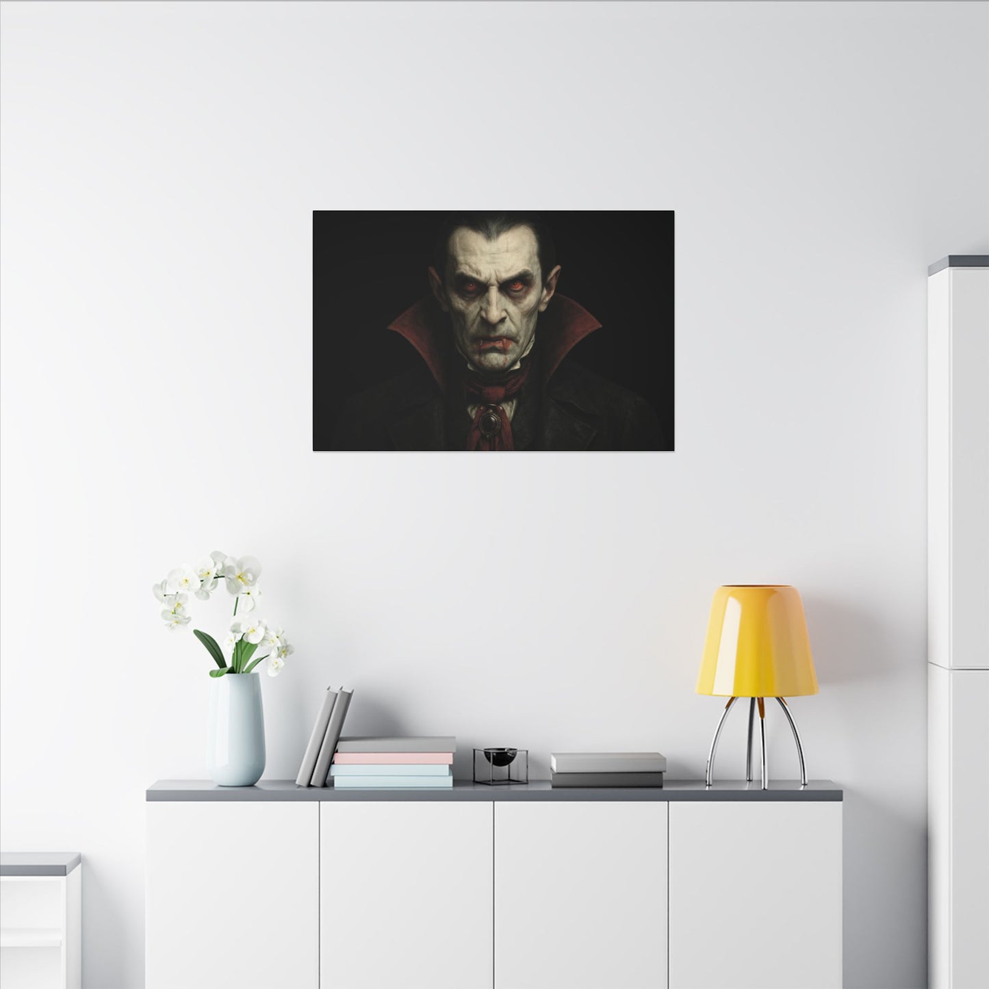 Vampire Portrait Canvas Wall Art – Gothic Dracula Print on Canvas