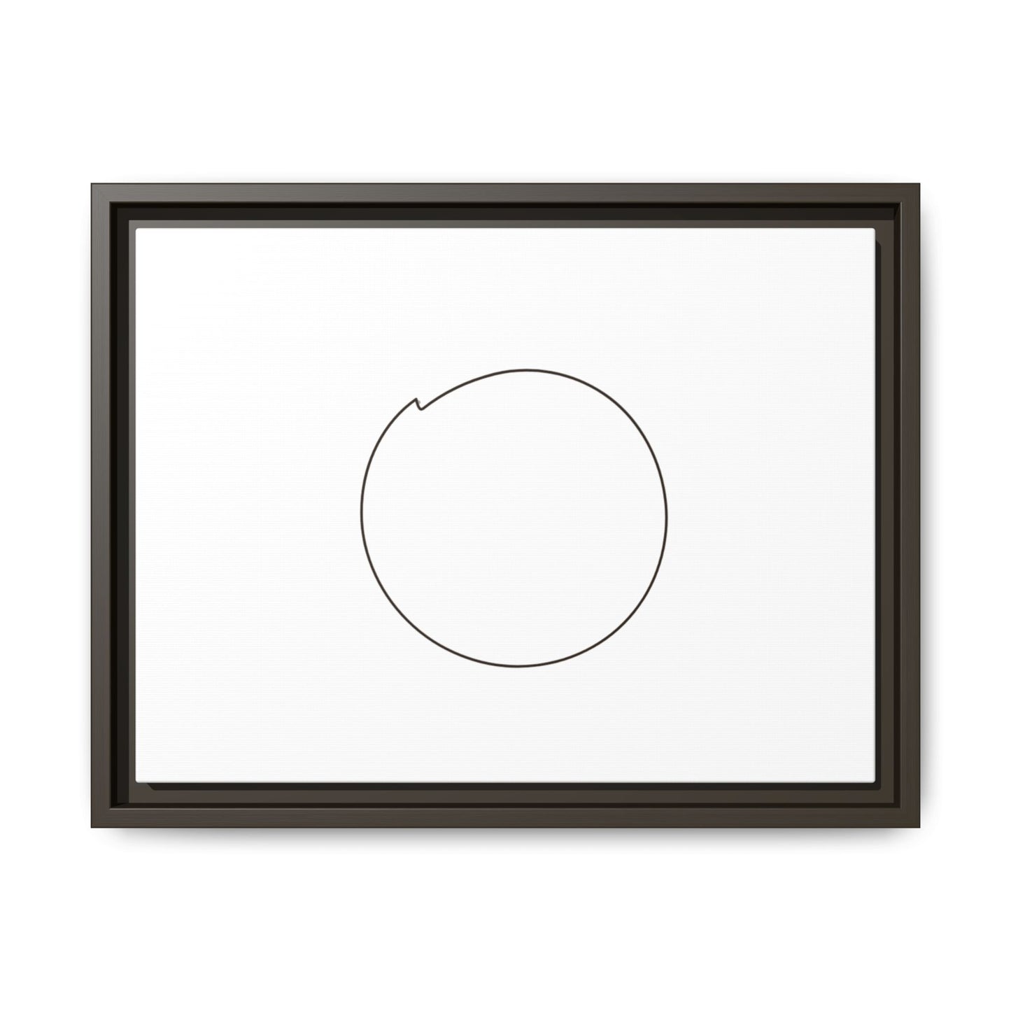 Minimal Circle Line Matte Canvas Framed | Modern Abstract Wall Art