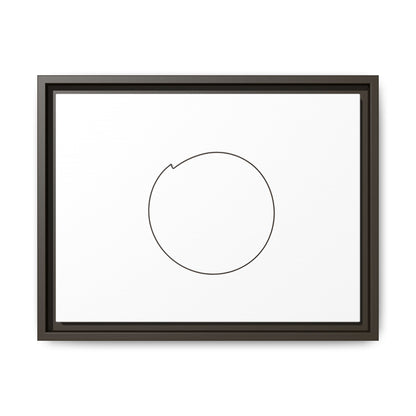 Minimal Circle Line Matte Canvas Framed | Modern Abstract Wall Art