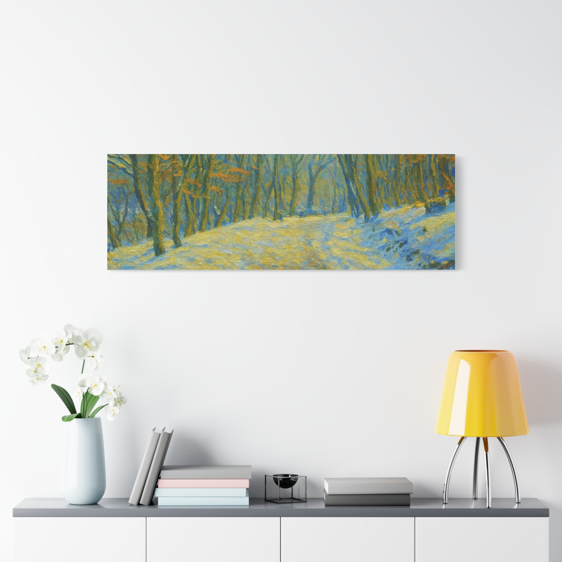 Wall Art Print, Winter Landscape Canvas Home Decor, Gift for Nature Lovers, Seasonal Artwork, Cozy Housewarming Decoration - TRV