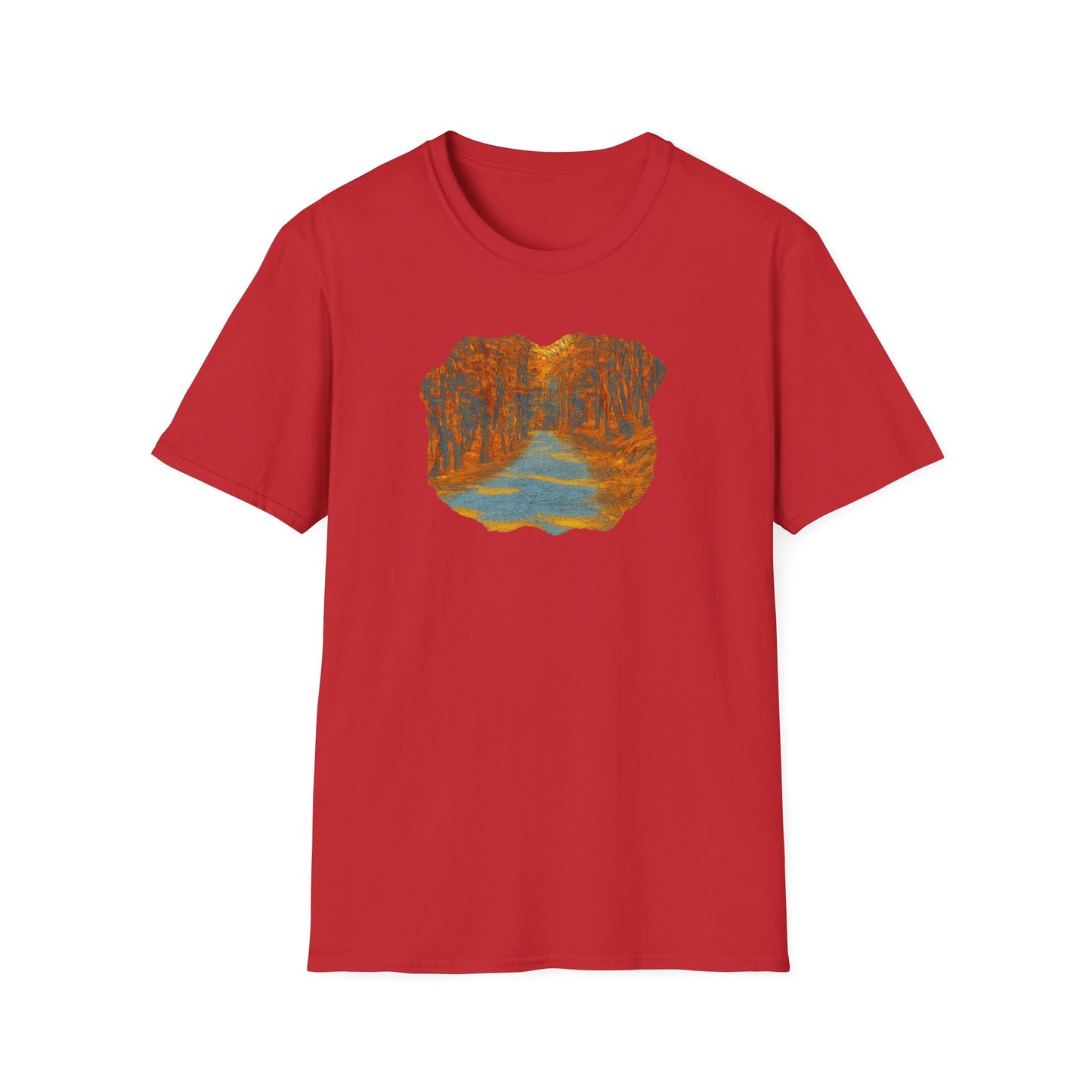 Autumn Pathway Unisex Softstyle T-Shirt, Cozy Fall Shirt, Nature Lover Tee, Scenic Route Top, Gift for Hikers, Casual Wear, Outdoor [...]