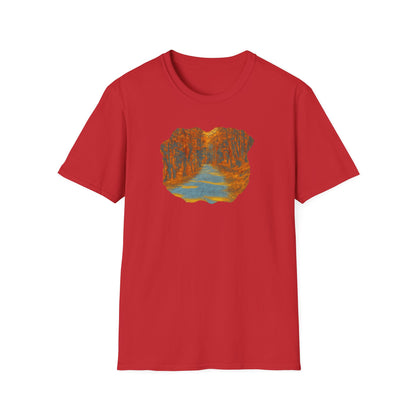 Autumn Pathway Unisex Softstyle T-Shirt, Cozy Fall Shirt, Nature Lover Tee, Scenic Route Top, Gift for Hikers, Casual Wear, Outdoor [...]