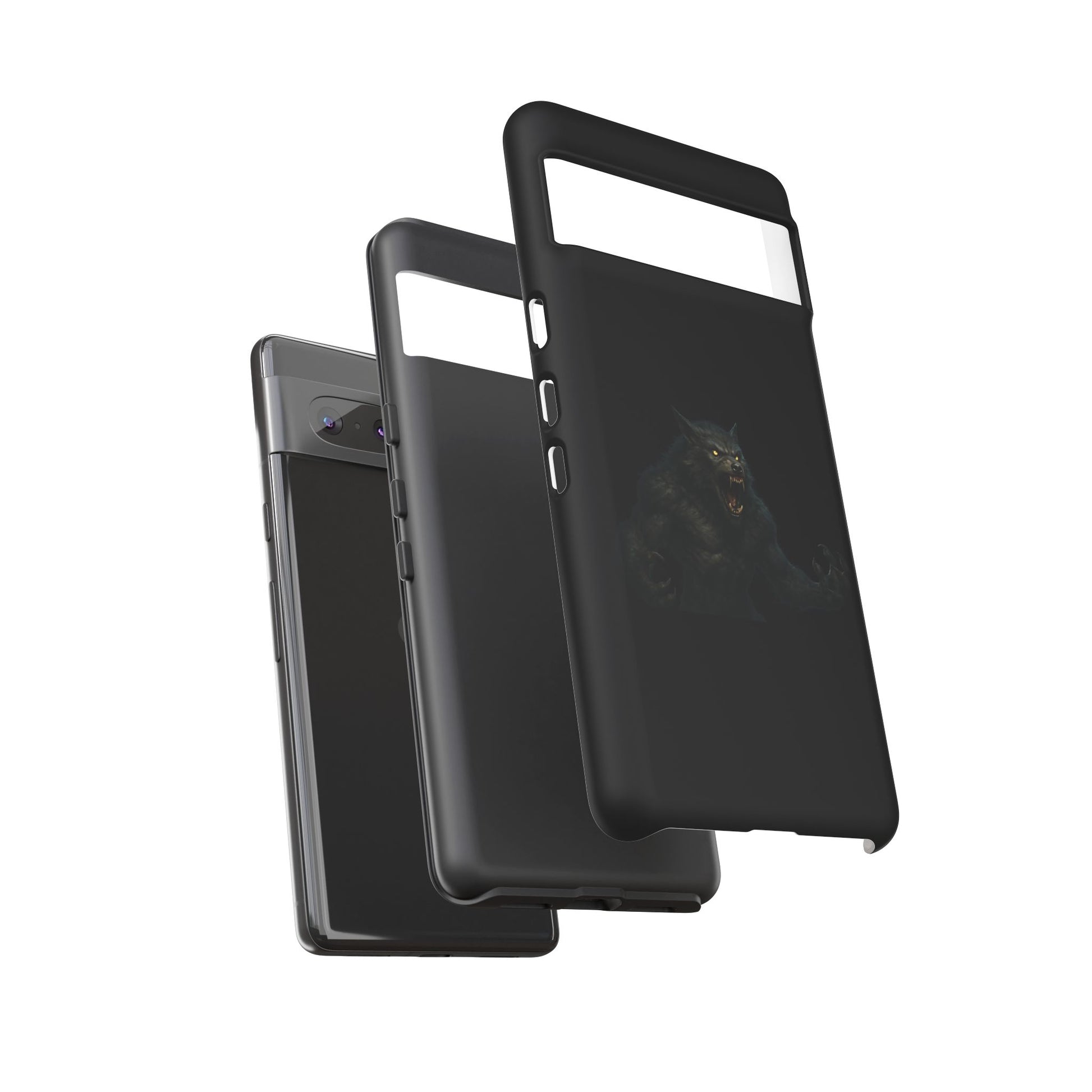 Werewolf Phone Case, Tough Cases, Black Panther Design, Gift for Animal Lovers, Phone Accessories, Fierce Phone Protection - TRV