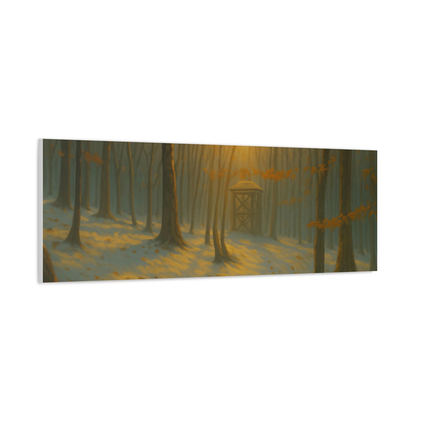 Matte Canvas Wall Art, Scenic Nature Print, Calm Forest Decor, Cozy Home Aesthetic, Autumn Landscape, Gift for Nature Lovers - TRV