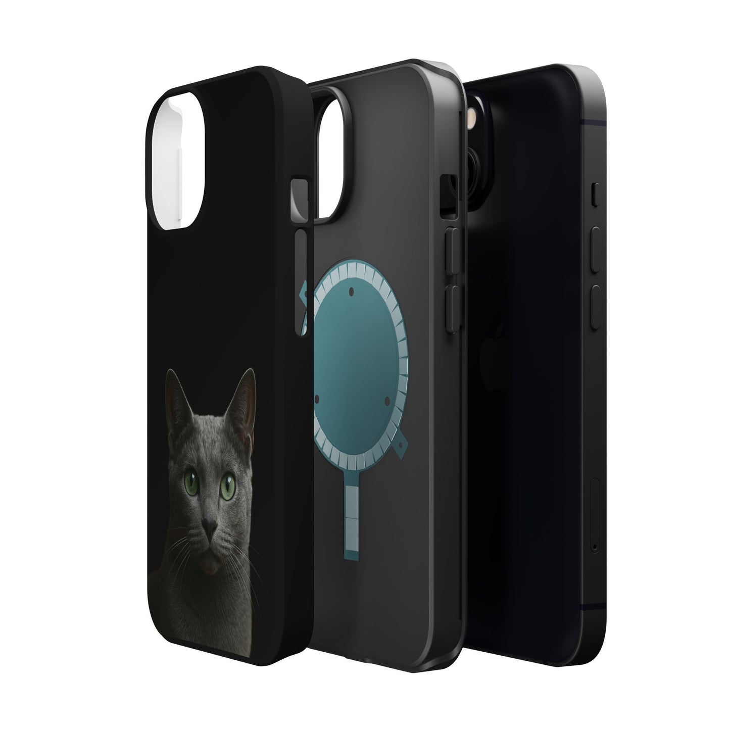 Russian Blue Cat Phone Case — Magnetic Impact-Resistant iPhone Cover