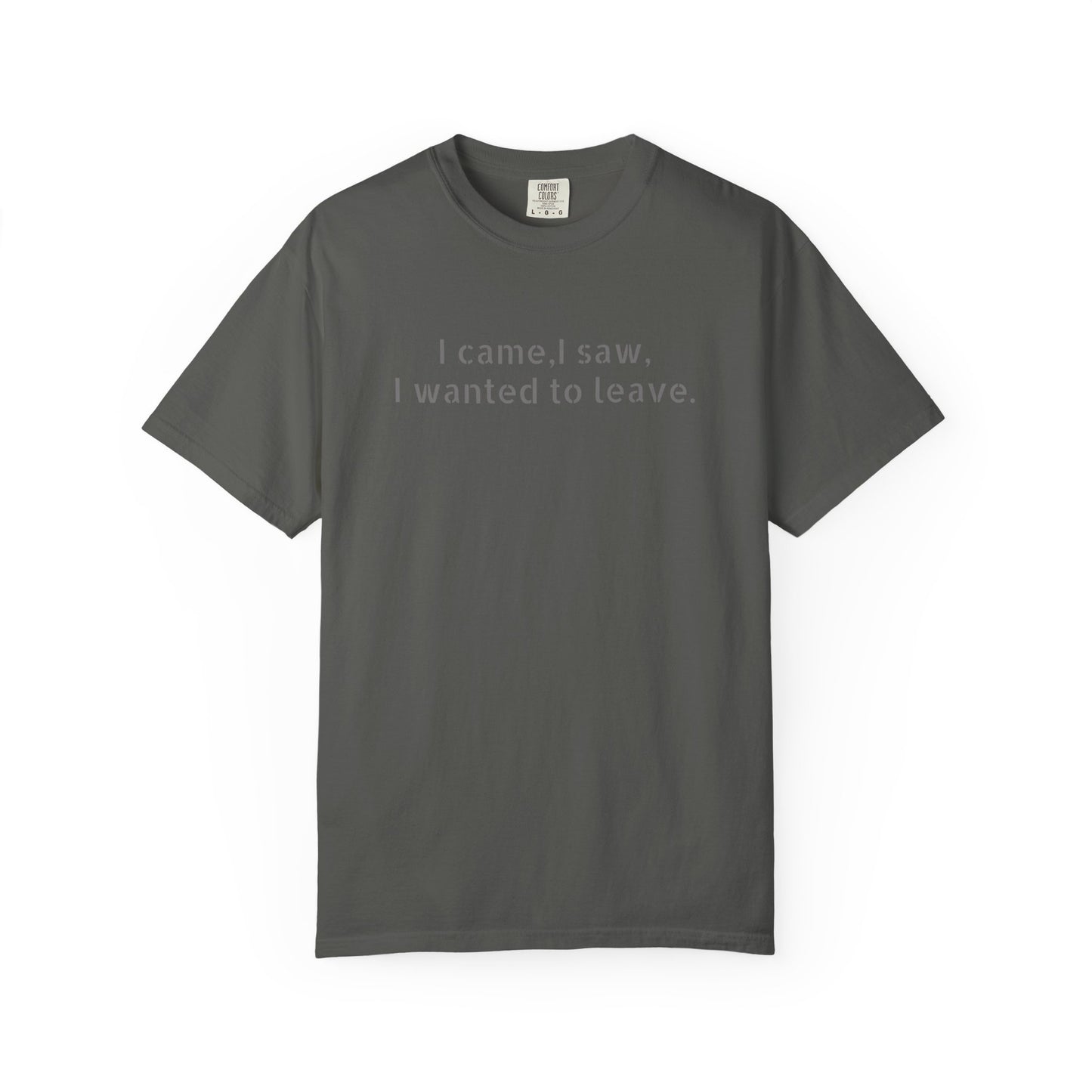 I came, I saw, I wanted to leave T-shirt | Minimal Text Tee