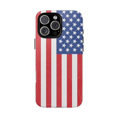 Patriotic Phone Case - Tough Cases for Veterans, USA Lovers, Independence Day, Memorial Day, Flag Design - TRV