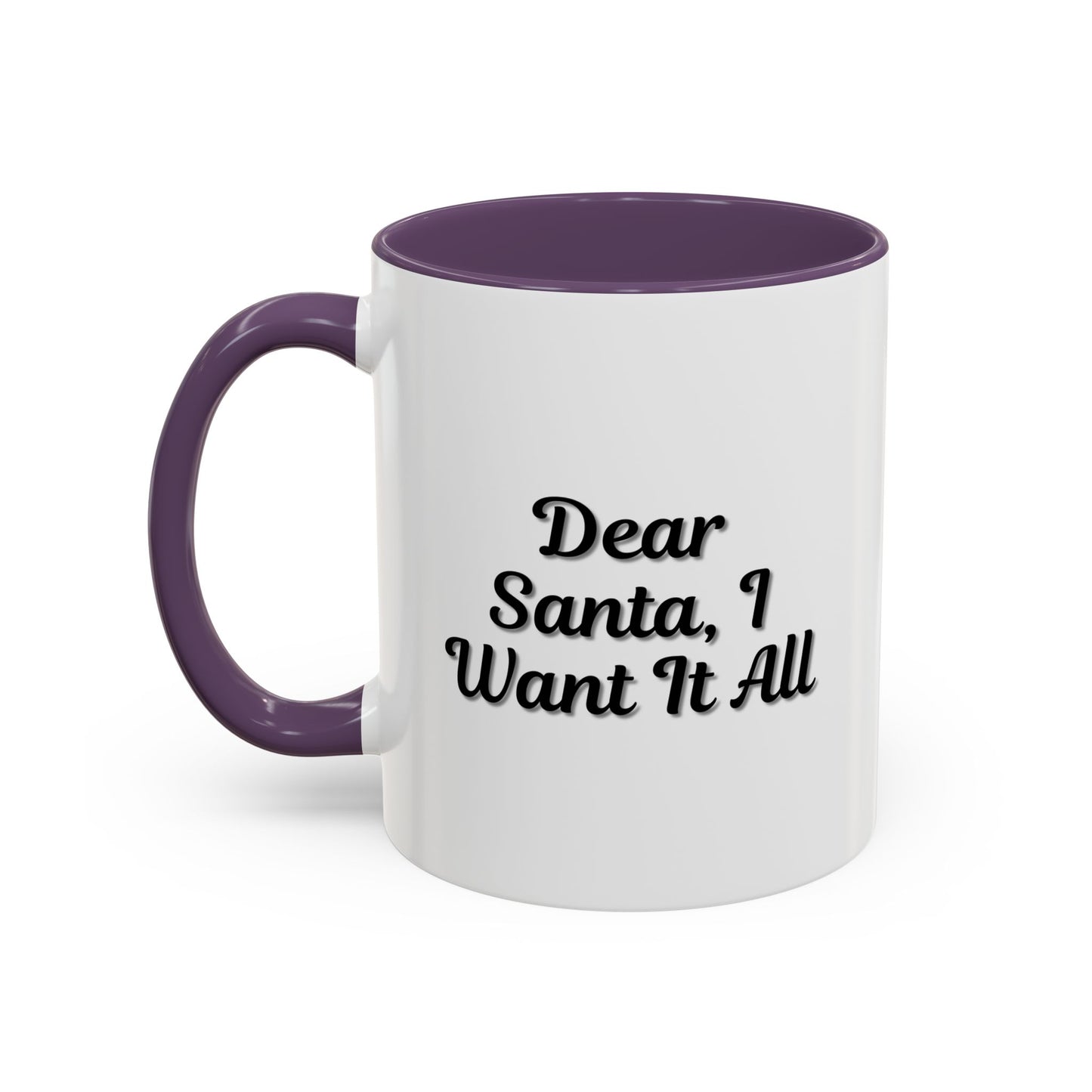 Dear Santa Accent Coffee Mug - Fun Holiday Mug for Christmas Enthusiasts
