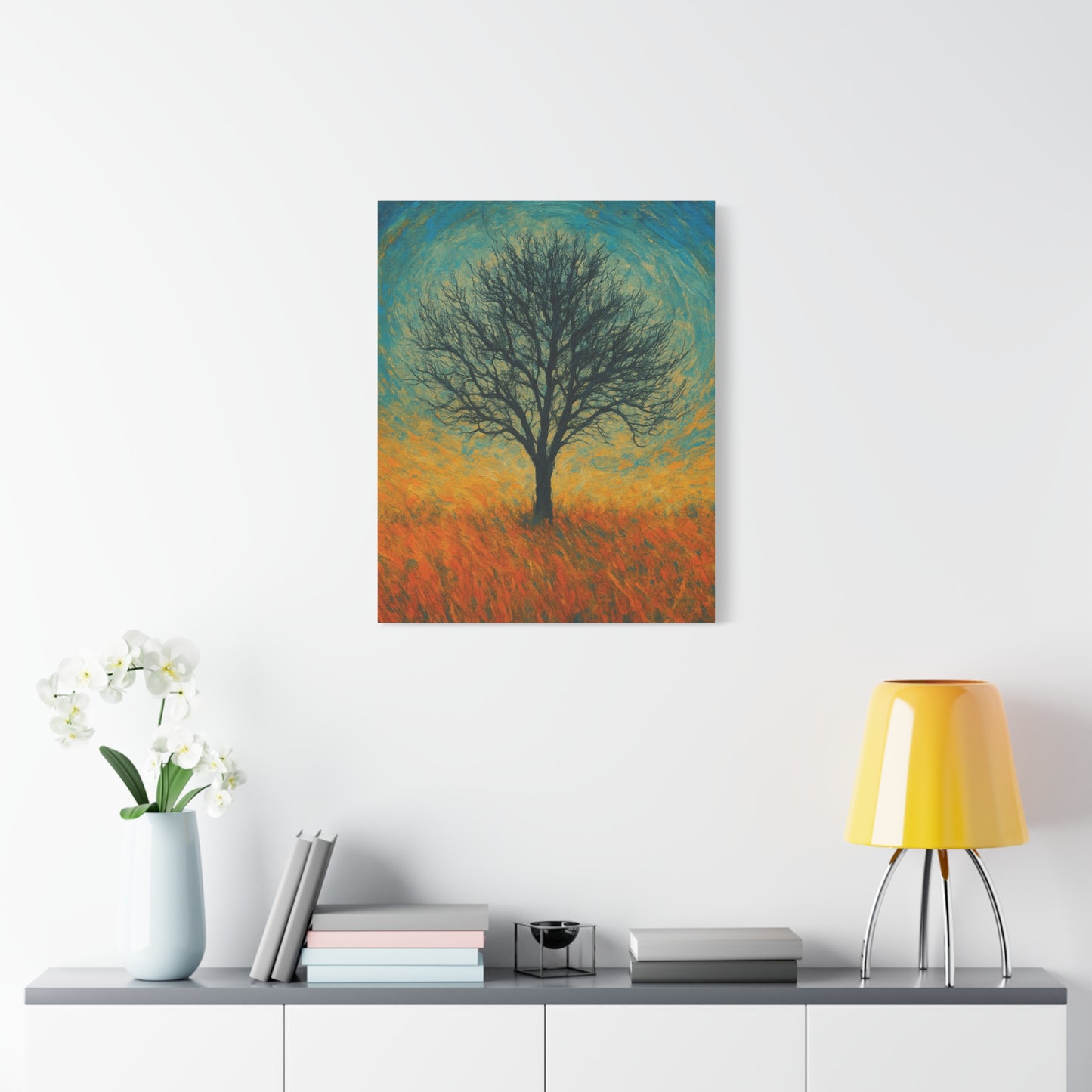 Artistic Tree Canvas Wall Art, Matte Stretched Canvas, Natural Decor for Home, Office, Gift for Nature Lovers, Bohemian Wall Decor