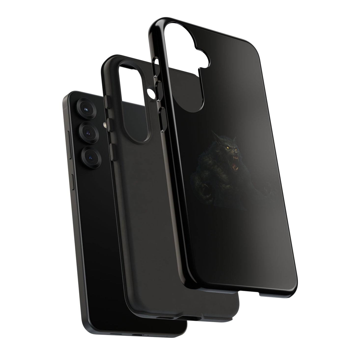 Werewolf Phone Case, Tough Cases, Black Panther Design, Gift for Animal Lovers, Phone Accessories, Fierce Phone Protection - TRV