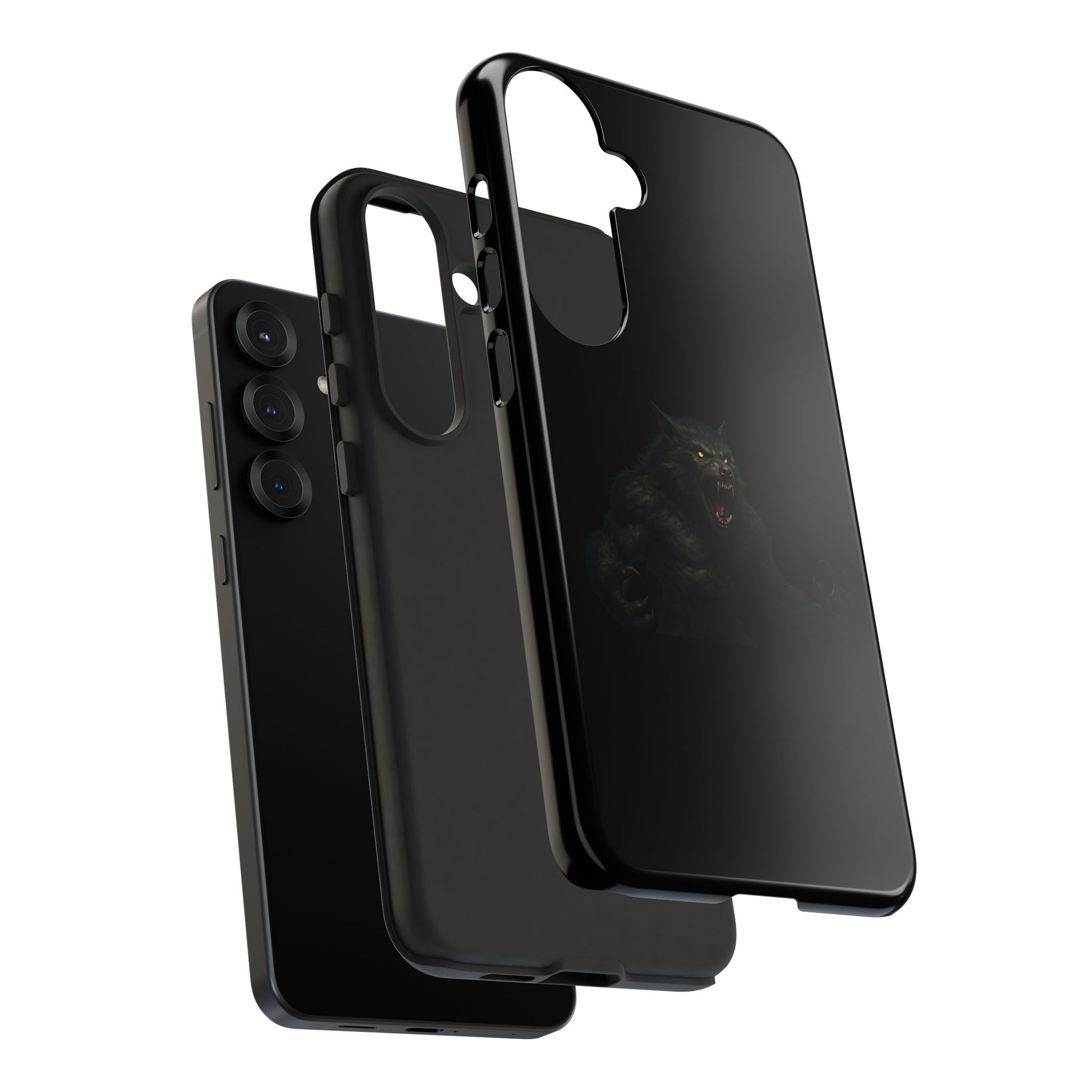 Werewolf Phone Case, Tough Cases, Black Panther Design, Gift for Animal Lovers, Phone Accessories, Fierce Phone Protection - TRV