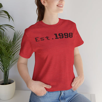 Vintage Est. 1998 Tee - Retro Unisex Shirt for Birthdays, Gifts, Everyday Wear, Casual Style, Nostalgia - TRV