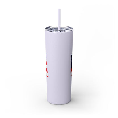 Skinny Tumbler — USA Flag 20oz Straw Tumbler (Patriotic Travel Cup)