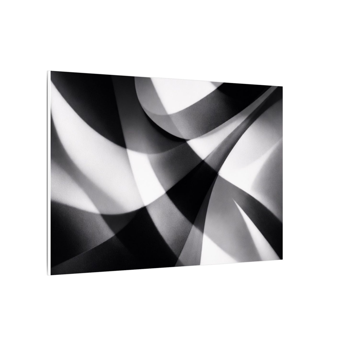 Abstract Black and White Swirl Matte Canvas