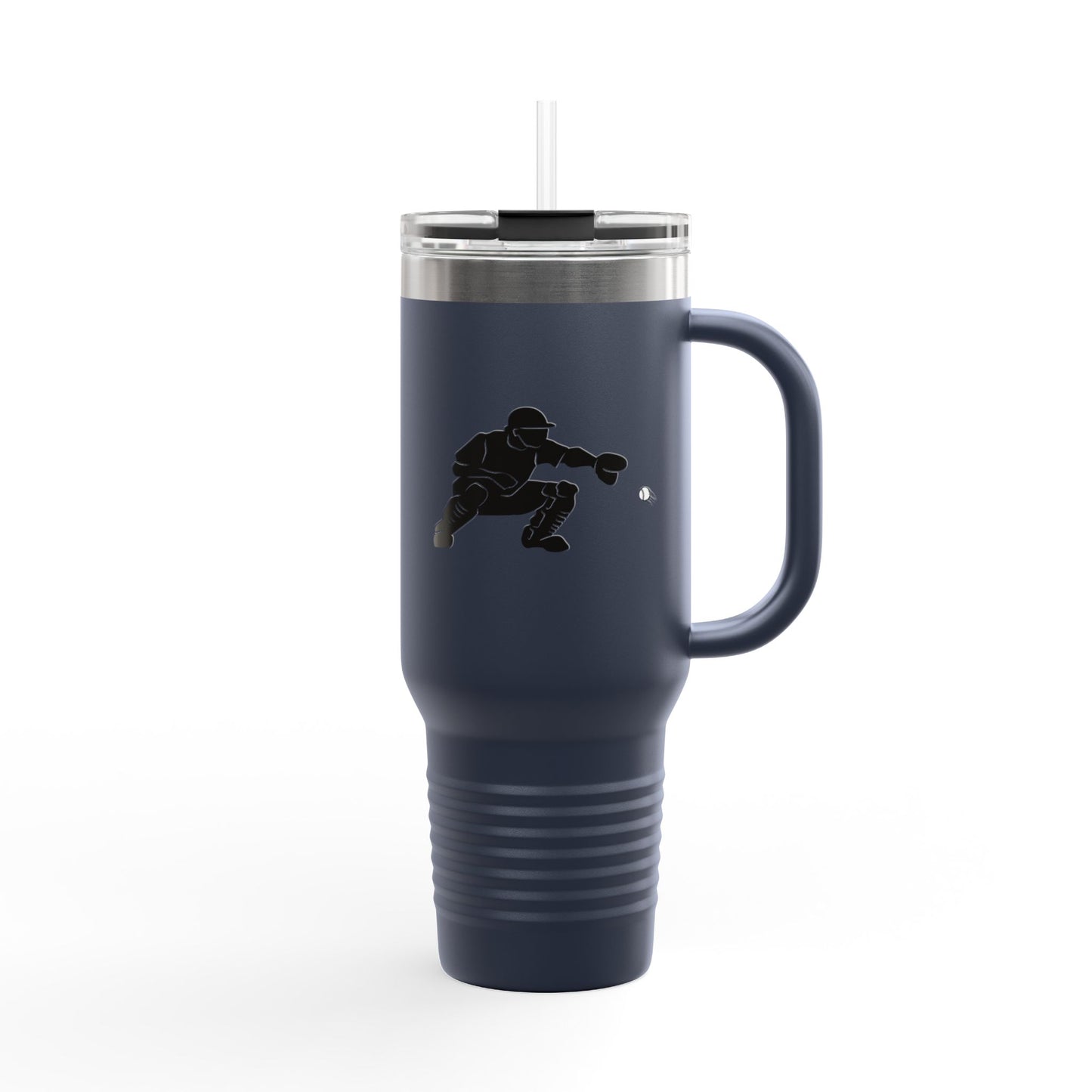 Insulated Travel Mug | Baseball Catcher Themed Travel Tumbler for Active Lifestyles, Coffee Mug, Road Trip Cup, Gym Hydration, Gift for Athletes - TRV