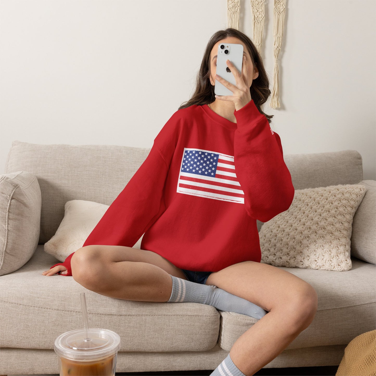 American Flag Unisex Crewneck Sweatshirt | Cozy Patriotic Sweater | Perfect for Independence Day, Casual Wear, Gifts for Him/Her, [...]